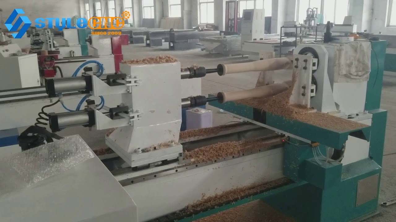 用于制作木制臺球桿的雙主軸數(shù)控車床 用于制作木制臺球桿的雙主軸數(shù)控車床